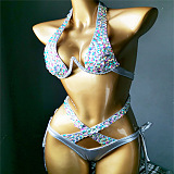SUPER WHOLESALE | Colored Rhinestone Bling Bling Bikini