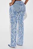 SUPER WHOLESALE |  Fashion Frayed Tassel Elastic Denim Long Pants