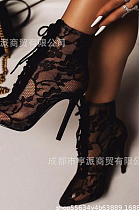 SUPER WHOLESALE | Pointed-toe Lace Boots