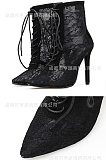 SUPER WHOLESALE | Pointed-toe Lace Boots