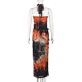 WHOLESALE | Strap Tie-dyed Back-Tied Dress