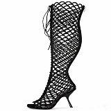 SUPER WHOLESALE | Hollowed-out, peep-toe, ultra-high-heeled, Boots ( Produce to order, need 10 days)