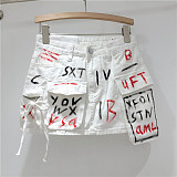 SUPER WHOLESALE | A Shap Multi-pocket Graffiti Skirt