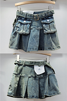 SUPER WHOLESALE | A Shap Multi-pocket   Skirt