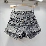 SUPER WHOLESALE | A Shap Multi-pocket  Shorts