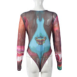SUPER WHOLESALE | Printed Long Sleeve Bodysuit