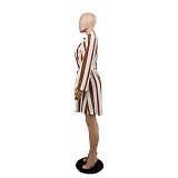 SUPER WHOLESALE | Zebra Shirt Dress with Self-tied Strap