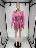 SUPER WHOLESALE | 3 Pieces Set with Jacket Top, Tanks, Skirt in Pink