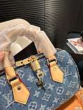 Louis Vuitto n Denim Texture Shoulder Bag