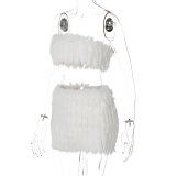 SUPER WHOLESALE |  Furry Skirt Set
