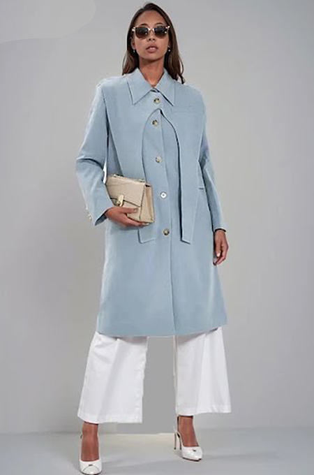UPER WHOLESALE | Splice Two-piece Detachable Shawl Elegant Long Coat