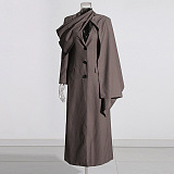 UPER WHOLESALE | Trench Coat with Scaf