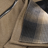 SUPER WHOLESALE | Spring New Style Faux Two-Piece Contrast Color Asymmetrical Woolen Coat
