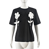 SUPER WHOLESALE | Flower Deco T-shirt