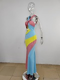 SUPER WHOLESALE | Color Block Strappy Dress