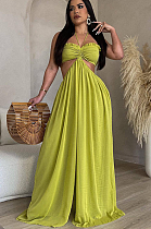 SUPER WHOLESALE | Strapless Halter Jumpsuit in Green