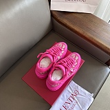 SUPER WHOLESALE | Valentino One Stud Sneaker in Rose Red