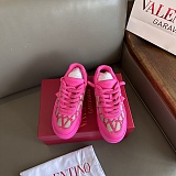 SUPER WHOLESALE | Valentino One Stud Sneaker in Rose Red