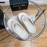 SUPER WHOLESALE | Chanel ova Form Slides in Light Grey