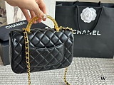 SUPER WHOLESALE |Chane l  Gold Handle Shoulder Bag