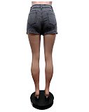 SUPER WHOLESALE | Cargo Denim Shorts in Dark Grey