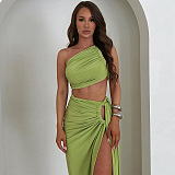 SUPER WHOLESALE | Side Split Skirt Set