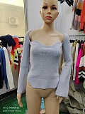 SUPER WHOLESALE | Pit Material Plunging Neck Top