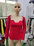 SUPER WHOLESALE | Pit Material Plunging Neck Top