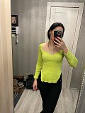 SUPER WHOLESALE | Pit Material Plunging Neck Top