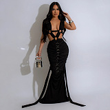 SUPER WHOLESALE | Designer Hollow-out Long Dress