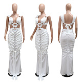 SUPER WHOLESALE | Designer Hollow-out Long Dress