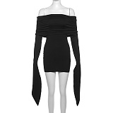 SUPER WHOLESALE | Strapless Over Length Sleeve Dress