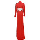 SUPER WHOLESALE | Twisted Hollow-out Floor Length Dress
