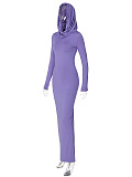 SUPER WHOLESALE |  Hoodie Long Dress in Purple