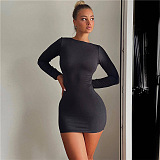 SUPER WHOLESALE |  Bodycon Mini Dress( Open Back)