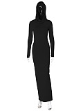 SUPER WHOLESALE |  Hoodie Long Dress in Black