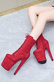 Velvet Platform High Heels