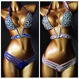 SUPER WHOLESALE | Multi-colored Rhinestone Beaded Swimwear