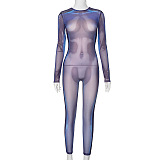 SUPER WHOLESALE | See-through Back Zip Up Jumpsuit