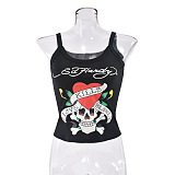 SUPER WHOLESALE | Skull Pattern Printed Tanks Top