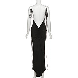 SUPER WHOLESALE | Strip Maxi Long Dress