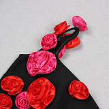 SUPER WHOLESALE | Rose Decor One Shoulder Long Dress