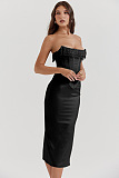 SUPER WHOLESALE | Strapless Bodycon Dress Decorated with Pearls