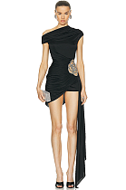SUPER WHOLESALE | Asymmertic Designed Mini Dress