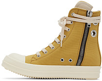 SUPER WHOLESALE | High Top Lace Up Sneaker in Yellow