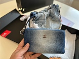 Chane l  Denim Shoulder Bucket Bag