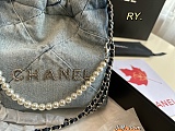 Chane l  Denim Shoulder Bucket Bag