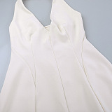 SUPER WHOLESALE | Halter Plunging Neck Dress