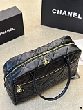 SUPER WHOLESALE |  Black Enamel Boston Bag