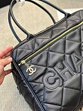 SUPER WHOLESALE |  Black Enamel Boston Bag